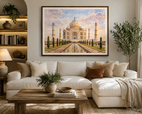 Taj mahal india watercolour - mahal,