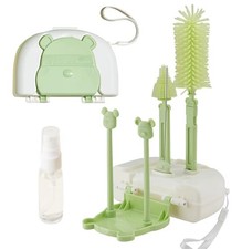 Baby Bottle Brush Set 7 in 1 Travel Kit with Rack,Complete Cleaning Brushes Kit