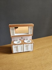 Vintage Lundby Barton Caroline's Home Bathroom Twin Sink Unit/cupboard