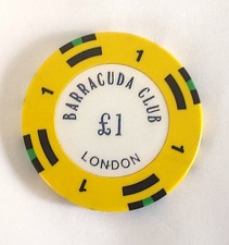 Barracuda Club London £1 Casino Chip