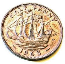 1963 Queen Elizabeth II Half