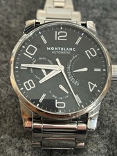 Rare Montblanc Timewalker 103095 Automatic Callender Watch Black Dial