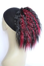 6" Long Drawstring Afro Corn Wave Ponytail Hair Extension Bun Hairdo For Women