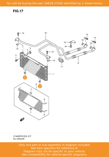 Suzuki cushion oil cooler - cushion,,