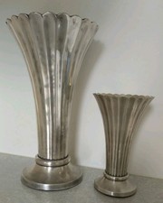 Set of 2 Scalloped Edge Silver