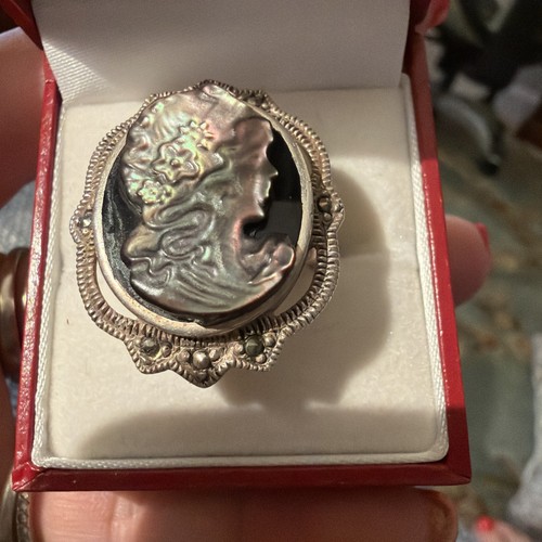 Vintage 925 cameo ring - vintage,