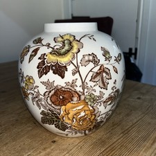 MASON'S Chantilly Ironstone Ceramic GINGER JAR FLORAL PATTERN VINTAGE