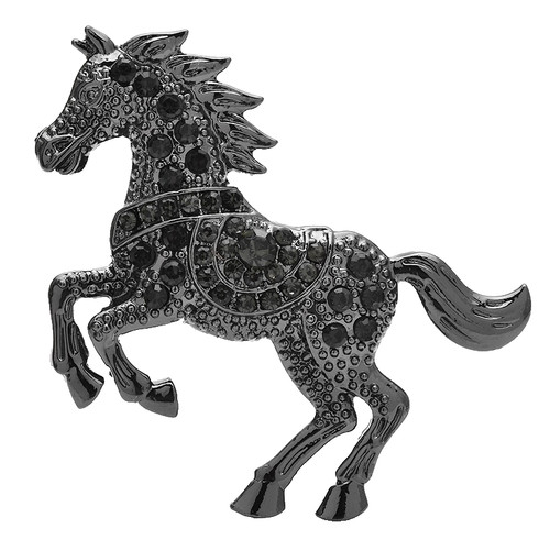 3pcs crystal horse brooch - 3pcs, pin