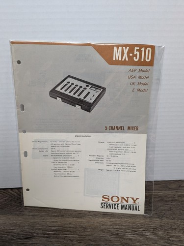 Sony channel mixer 510 - channel, mx-510