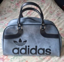 1970s Adidas Peter Black Holdall In Blue Super Rare Excellent Condition