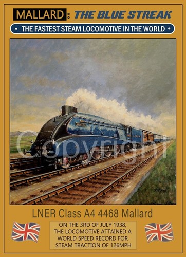 Mallard steam train record - steam,