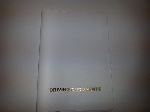White car document - white,