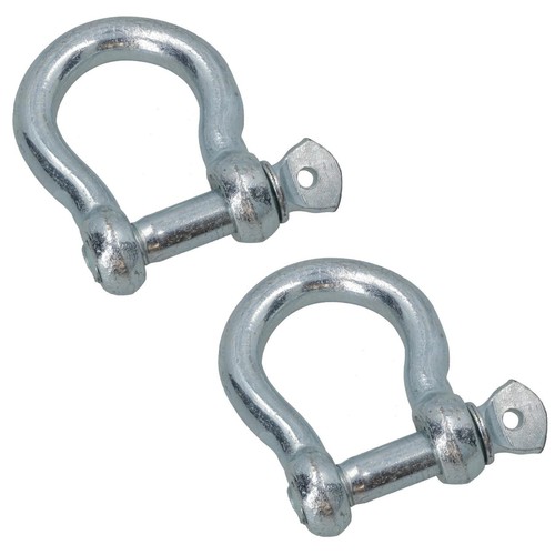 12mm galvanised bow shackle - galvanised,