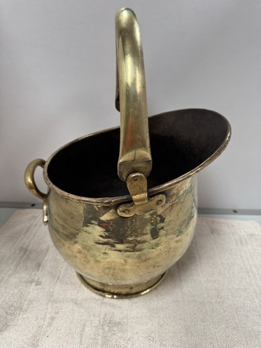 Brass coal scuttle - scuttle, log