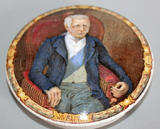 Antique prattware pot lid the - prattware,