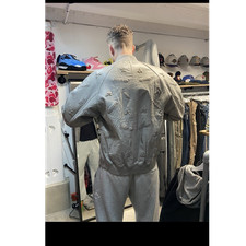 Avirex Grey Leather Bomber