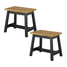 Black & Pine Dining Stools x2