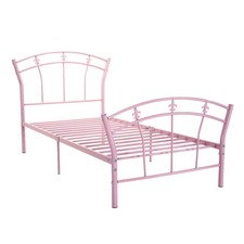 Classic Metal Bed Frame Single Bed Bedframe 3FT Bed for Girls Kids Children UK