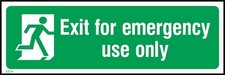 Exit for emergency use - exit,
