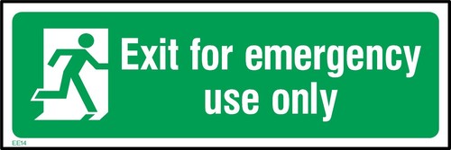 Exit for emergency use - exit,