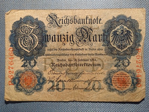 Old reichsbanknote banknote - reichsbanknote,