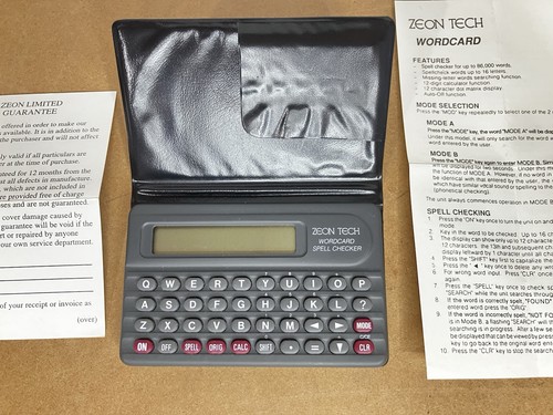 Zeon tech wordcard electronic - zeon,
