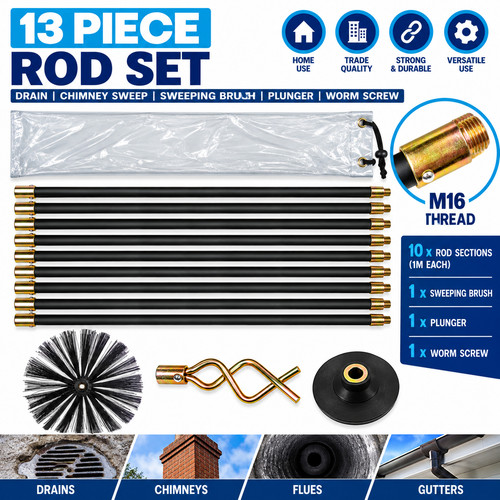 Piece rod set drain - 13, chimney
