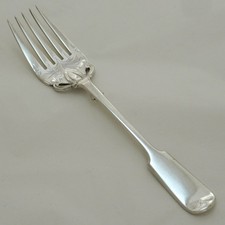 Old English Fiddle Victorian Elkington Mason silver plated cutlery serving fork