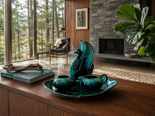Mid century vintage blue - century,