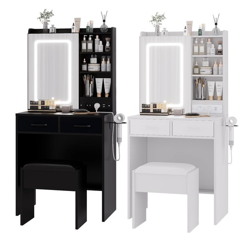 Dressing table with led lights - table,