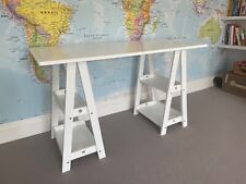 GLTC 'Arkwright' Child's White Desk with Trestle Shelving
