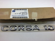 Vauxhall Corsa B 1.0 Badge Chrome Rear Tailgate Boot Lid Genuine Opel 90543000