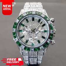 MISSFOX Men's Ice Out Watch