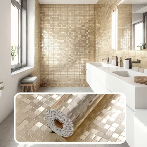 Thick champagne mosaic - thick, 3d