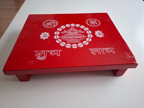Subh labh pooja chowki red - subh,