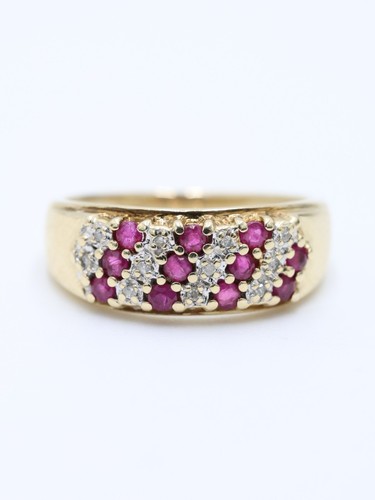 Natural ruby diamond ring - natural,