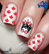 I Love Canada day Nail Art