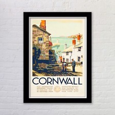 Framed Cornwall A Vintage