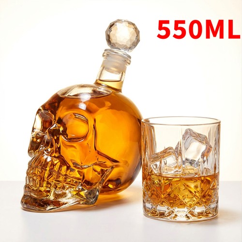 Glass skull head - skull, cup