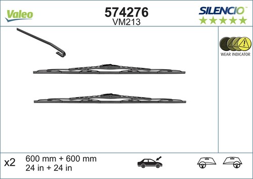 Front valeo 574276 wiper - valeo-oe,