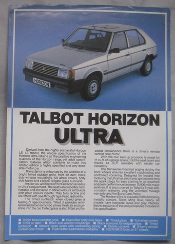 1984 talbot horizon ultra - 1984,