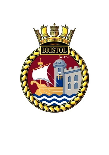 Hms bristol embroidered biker - hms,