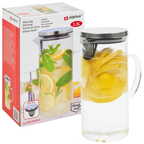 Glass water jugs with handle - glass, &