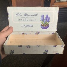 Vintage 1950’s Collectible Cussons “Blue Pink Hyacinth” Soap Box 25x16x4cm Card