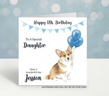 personalised Corgi birthday