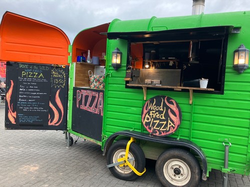 Wood fired pizza trailer - wood,
