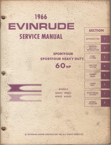 1966 evinrude outboard - outboard, motor