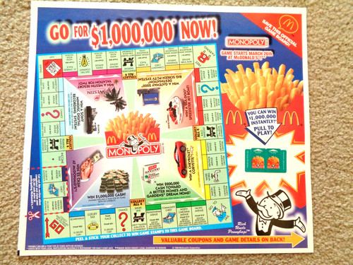 Mcdonald monopoly board - board, &
