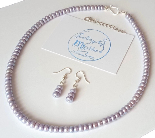 Lilac freshwater pearls - lilac,