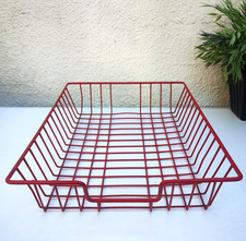 Vintage Red Wire Filing Tray